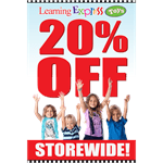 "20% Off Storewide" Signs for Learning Express - AdVision Signs