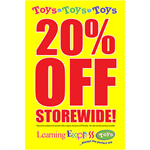 Yellow "20% Off Storewide" Signs for Learning Express - AdVision Signs