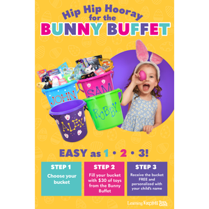 Yellow Step-By-Step Bunny Buffet Easter Signs for Learning Express