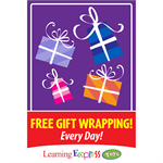 "Free Gift Wrapping Every Day" Signs for Learning Express - AdVision Signs