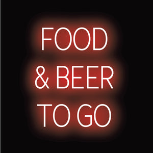 "FOOD & BEER TO-GO" LED "Neon" by SpellBrite | AdVision Signs - Pittsburgh, PA