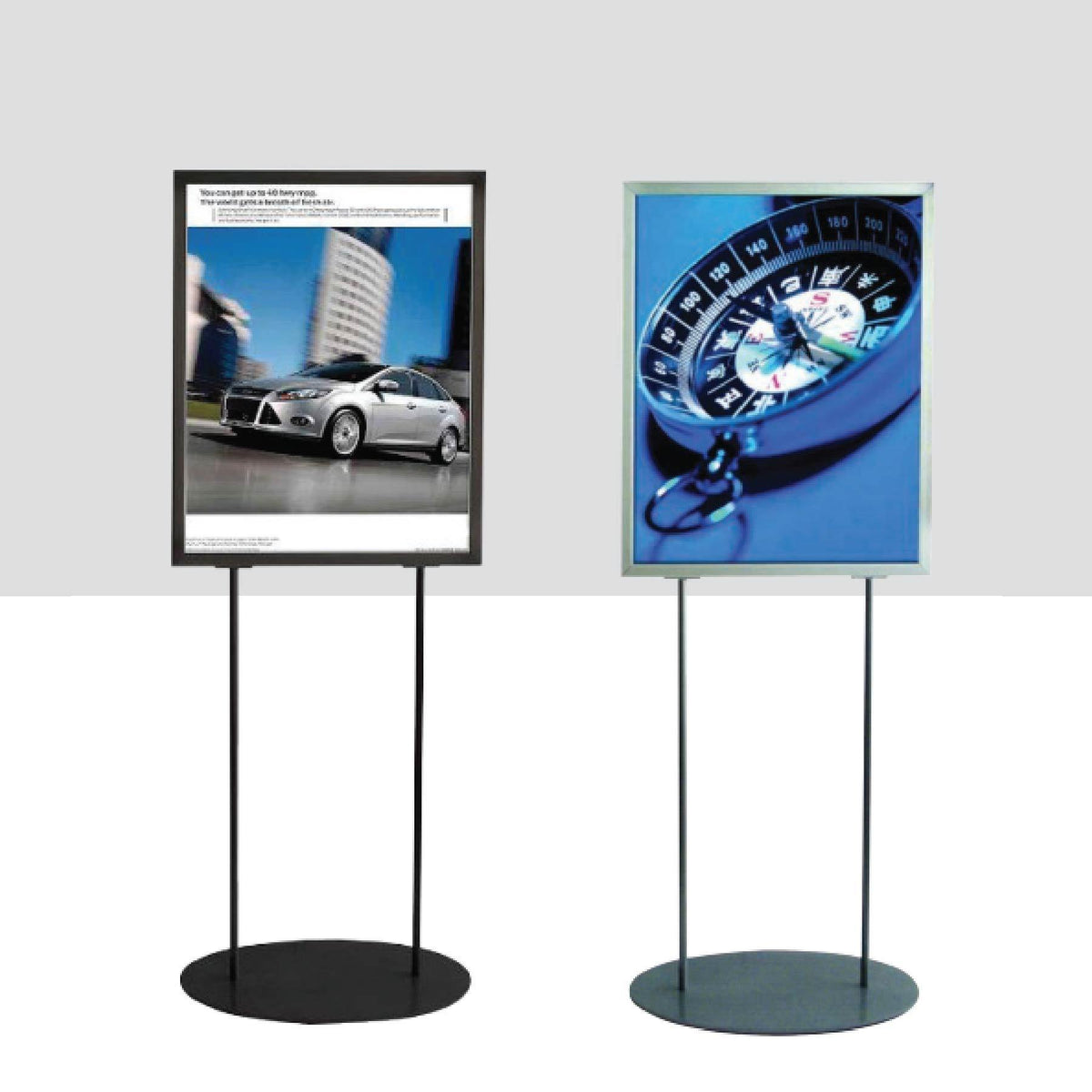 Oval Based Poster Stand Frame | Vista Systems | AdVision Signs ...