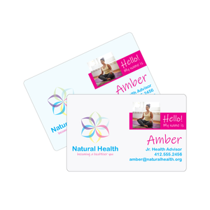 .020 Gloss Deluxe Plastic Business Cards (White or Clear) - AdVision Signs