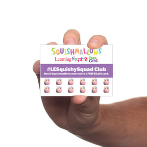 Squishmallow Punch Cards for Learning Express | AdVision Signs - Pittsburgh, PA