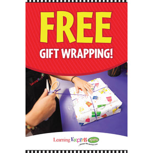 Free Gift Wrapping Holiday Signs for Learning Express - AdVision Signs