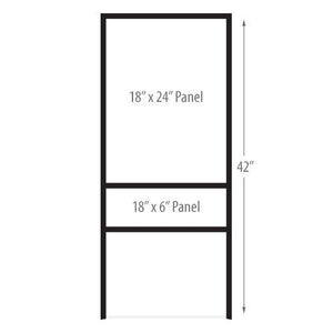 24"H x 18"W x 42"H Real Estate Metal Frame - Vertical - AdVision Signs