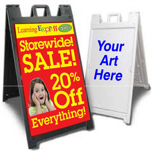 Learning Express Sidewalk Sign - Signicade Deluxe 24" x 36" - AdVision Signs