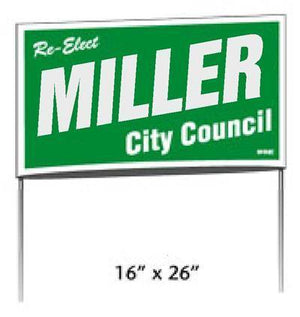 Poly Bag Yard Signs - One Print Color - AdVision Signs